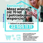 Plakat skierowany do seniorów informujący o akcji WSPIERAJ SENIORA.